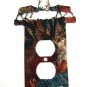 Buck Deers Fighting Horse Running Double Outlet Cover Plate by LaZart 6915
