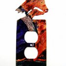 Mama Horse with Colt Double Outlet Cover Plate by Lazart 42415
