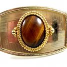 Western Cowboy Goldtone Tiger Eye Belt Buckle 10272013