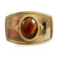 Western Cowboy Goldtone Tiger Eye Belt Buckle 10272013