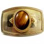 Western Cowboy Goldtone Tiger Eye Belt Buckle 10272013