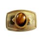 Western Cowboy Goldtone Tiger Eye Belt Buckle 10272013