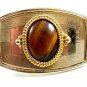 Western Cowboy Goldtone Tiger Eye Belt Buckle 10272013