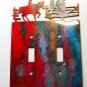 Cowboy Double Light Switch Cover Plate by Steel Images Made in USA 02161511111K