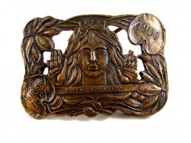 1901 The Jersey Lily, Lily Langtry Belt Buckle