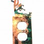 Kokopelli w/ Flute Cactus Double Outlet Cover Plate by Steel Images USA 021915K