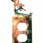 Kokopelli w/ Flute Cactus Double Outlet Cover Plate by Steel Images USA 021915K