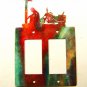 Cowboy Motorcycle Kneeling At Cross Rocker Outlet Cover Plate Steel Images USA
