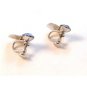 Van Dell Sterling Blue Rhinestone Heart Earrings
