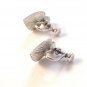 Van Dell Sterling Blue Rhinestone Heart Earrings