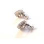 Van Dell Sterling Blue Rhinestone Heart Earrings