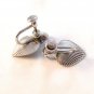 Van Dell Sterling Blue Rhinestone Heart Earrings