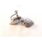 Van Dell Sterling Blue Rhinestone Heart Earrings