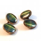 Victorian / Edwardian Scottish Tartan Plaid Cufflinks