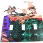 Cowboy Rodeo Calf Roping Triple Light Cover Plate Steel Images USA 3315 KA 3315