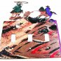 Cowboy Rodeo Calf Roping Triple Light Cover Plate Steel Images USA 3315 KA 3315