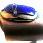 Huge 1880 - 1930 Egyptian Revival Brass & Blue Enamel Scarab Cuff Bracelet
