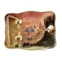 Made in USA Western Silvertone Green Bull Head Belt Buckle #102113