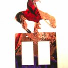 Southwest End Of The Trail Double Rocker Outlet Cover Plate by LAZART 022615J
