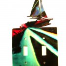 Sailboat Sail Boat Double Light Switch Cover Plate by Steel Images USA 51515