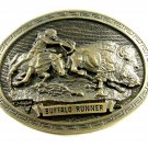 Buffalo Runner C.M. Russell Western Collection Belt Buckle by ADM 092314