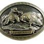 Buffalo Runner C.M. Russell Western Collection Belt Buckle by ADM 092314