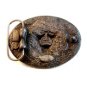 1991 Siskiyou Native American Cow Skull Enameled Belt Buckle