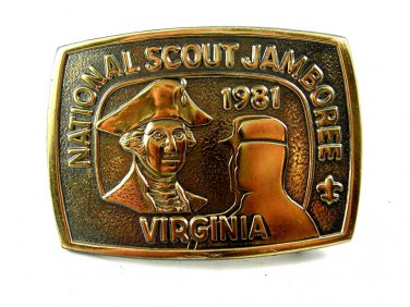 1981 National Scout Jamboree Virginia Belt Buckle 11012013