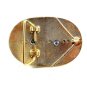 Western Goldtone Blue Saddle Belt Buckle #102113j