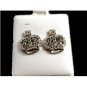 Crown CZs Pierced Studs Earrings 12092013a