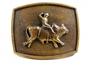 Western Cowboy Rodeo Bull Rider Belt Buckle