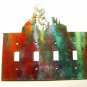 Kokopelli Flute Quadruple Rocker Outlet Cover Plate by Steel Images USA 021915EE