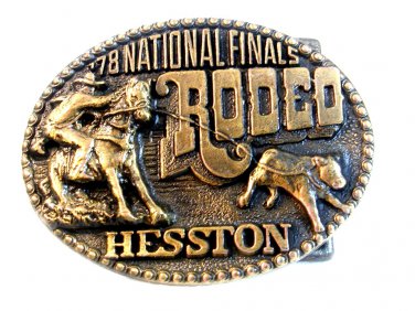 1978 National Finals Rodeo Belt Buckle by Hesston 72714