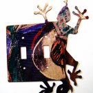 Southwest Lizard Double Light Switch Cover Plate by LaZart 02161511111G
