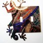 Southwest Lizard Double Light Switch Cover Plate by LaZart 02161511111G