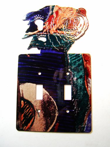 Bear Double Light Switch Cover Plate by LaZart 02161511111U