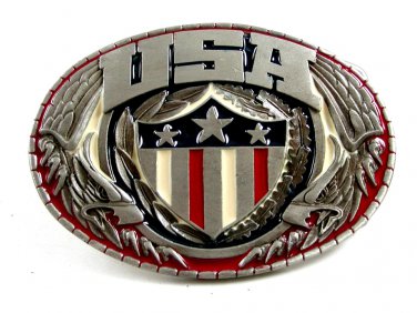 Enameled 1981 Indiana Metal Craft USA Belt Buckle 10292013