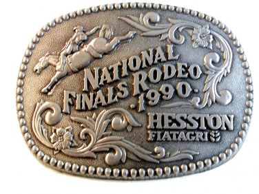 1990 Hesston National Finals Rodeo Belt Buckle