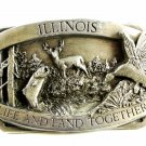 1983 Illinois Life & Land Together Belt Buckle by Siskiyou 81914