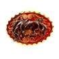 Western Goldtone Red Bowing Broncho / Horse Belt Buckle #102113e