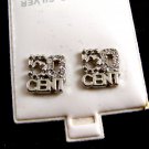.50 Cent CZs Pierced Studs Earrings 12092013