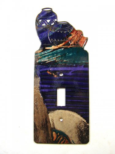 Southwest Pueblo Pottery Single Light Switch Cover by LaZart 030515A