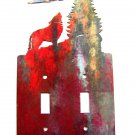 Wolf Howling Double Light Switch Cover Plate by Lazart USA 42715