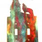 Wolf Howling Double Light Switch Cover Plate by Lazart USA 42715