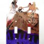Rodeo Calf Roping Cowboys Double Light Switch Cover Plate by Steel Images USA
