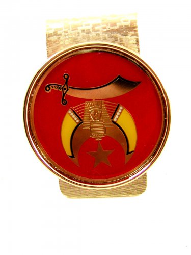 Goldtone Shriners Money Clip