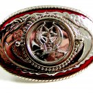 Shriner Masonic Enameled Belt Buckle Made in USA 2182014