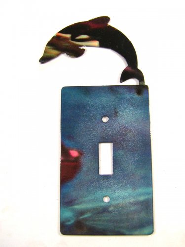 Porpoise / Dolphin Single Switch Cover Plate by Steel Images 42715