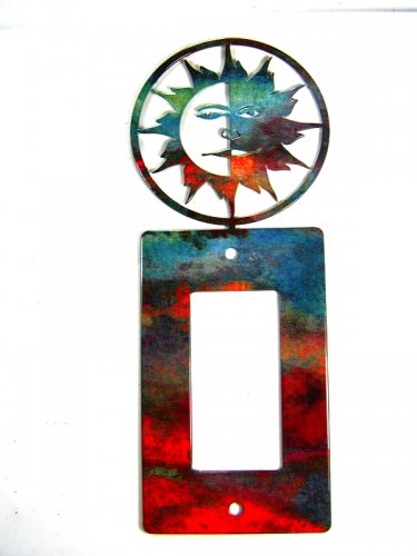 Sun Single Rocker Switch Cover Plate by Steel Images Made USA 52815e