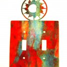 Man In Moon Double Light Switch Cover Plate by Steel Images USA 6215b